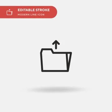 Folder Simple vector icon. Illustration symbol design template for web mobile Stock Illustration