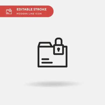 Folder Simple vector icon. Illustration symbol design template for web mobile 스톡 일러스트