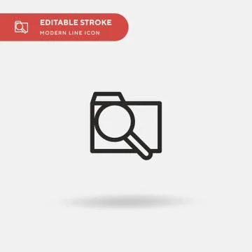 Folder Simple vector icon. Illustration symbol design template for web mobile Stock Illustration