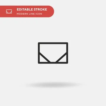 Folder Simple vector icon. Illustration symbol design template for web mobile Stock Illustration