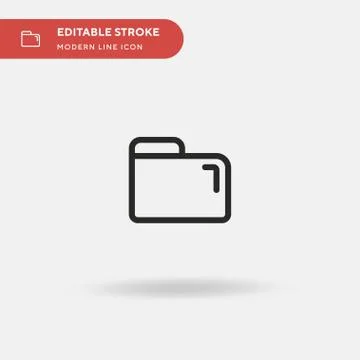 Folder Simple vector icon. Illustration symbol design template for web mobile 스톡 일러스트
