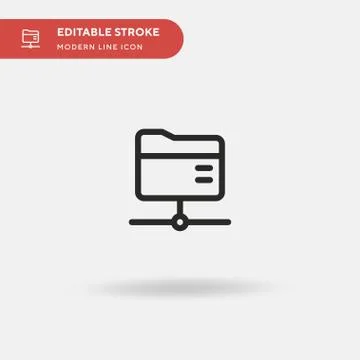 Folder Simple vector icon. Illustration symbol design template for web mobile Stock Illustration