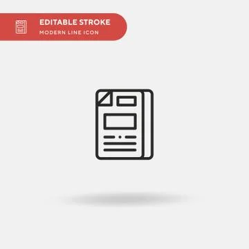 Folder Simple vector icon. Illustration symbol design template for web mobile Illustrazione stock