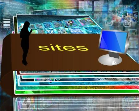 Folder of sites Stock Illustration