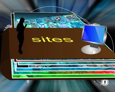 Folder of sites Illustrazione stock