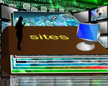 Folder of sites Stock Illustration