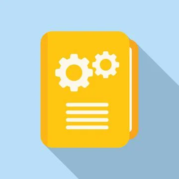 Folder solution icon flat vector. Creative business Stock Illustration