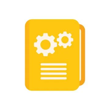 Folder solution icon flat vector. Creative business Stock Illustration