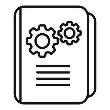 Folder solution icon outline vector. Creative business Stock Illustration