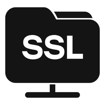 Folder SSL certificate icon simple vector. Security data Stock Illustration