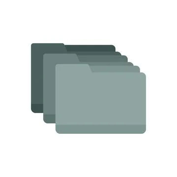 Folder stack icon flat isolated vector イラスト素材