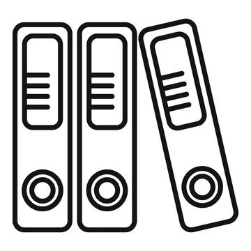 Folder stack icon outline vector. Balance folder Illustrazione stock