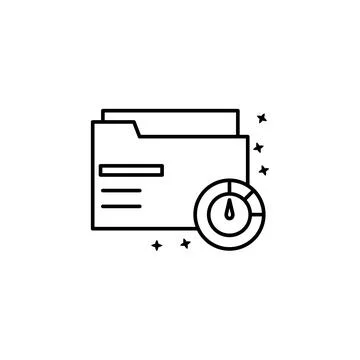 Folder storage data icon. Simple line, outline vector of project management Stock Illustration