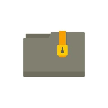Folder storage documents icon flat isolated vector 스톡 일러스트