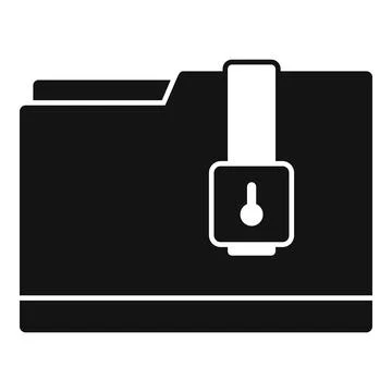 Folder storage documents icon, simple style Illustrazione stock