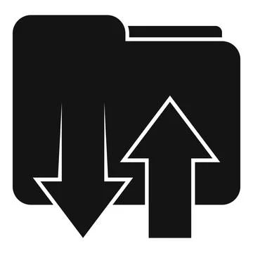 Folder storage icon simple vector. Backup data Illustrazione stock