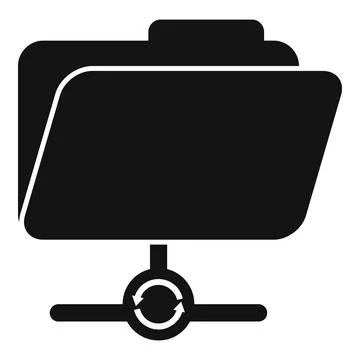 Folder storage icon simple vector. Data backup Stock Illustration