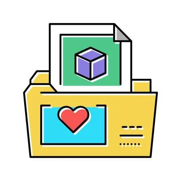 Folder storage ugc color icon vector illustration Stock Illustration