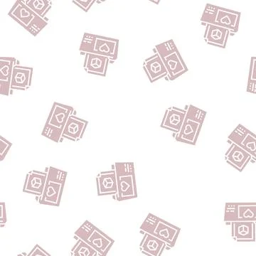 Folder storage ugc glyph seamless pattern Illustrazione stock