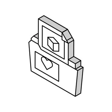 Folder storage ugc isometric icon vector illustration Stock Illustration