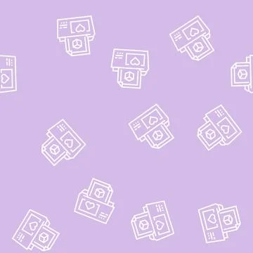 Folder storage ugc line seamless pattern Stock Illustration