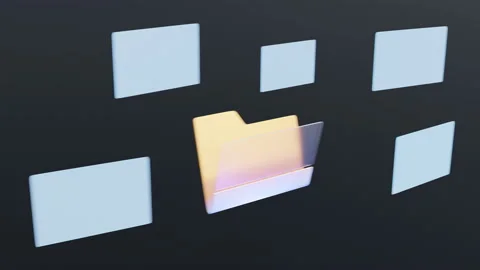 Folder for storing digital files Stock Footage 168864425