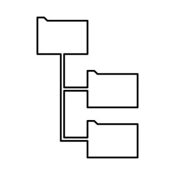 Folder structure black icon . Stock Illustration