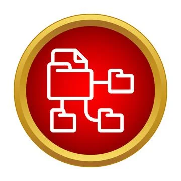 Folder structure icon showing data organization hierarchy イラスト素材