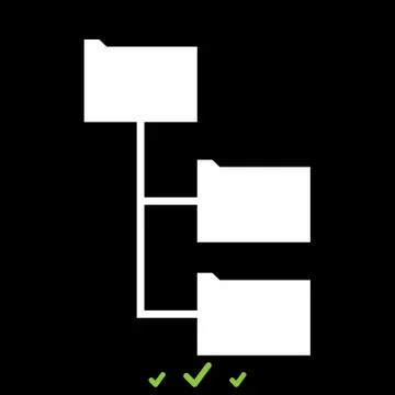 Folder structure it is white icon . Illustrazione stock