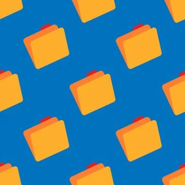 Folder symbol seamless pattern. Folder icon backdrop. Stock Illustration