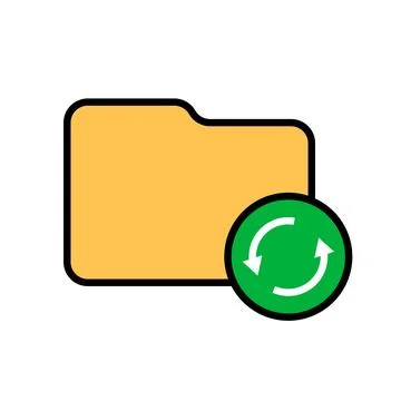 Folder synchronization icon. Update and backup. Vector. Stock Illustration