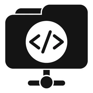 Folder system api icon simple vector. Gear hosting Stock Illustration