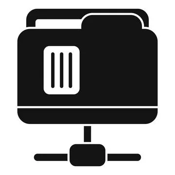 Folder system icon simple vector. Crm data Stock Illustration