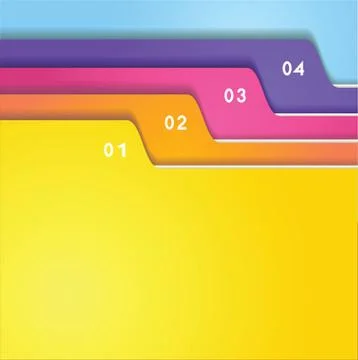 Folder tab set Illustrazione stock