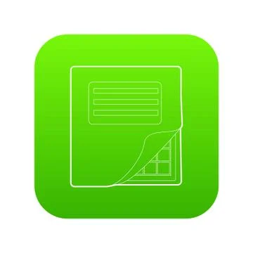 Folder with table excel icon green vector Stock Illustration