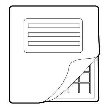 Folder with table excel icon, outline style Stock Illustration