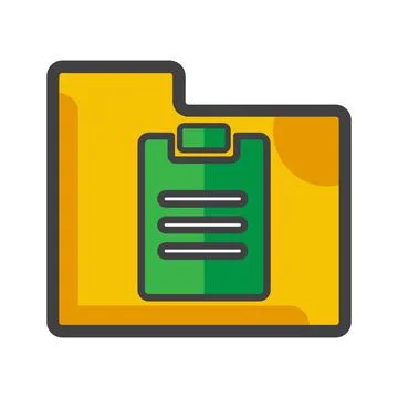 Folder with task icon. folder illustration. Stock Illustration