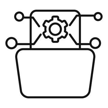Folder tech specification icon outline vector. Technical overview 스톡 일러스트