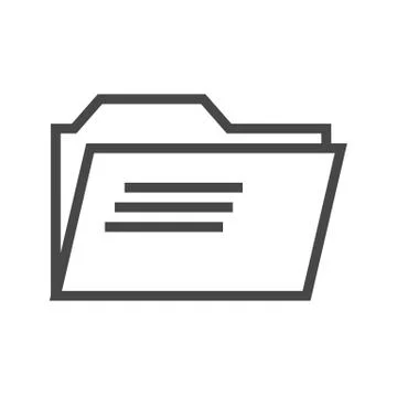 Folder Thin Line Vector Icon 스톡 일러스트