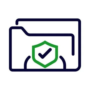 Folder, tick, secure, security, web, web folder, information web folder sec.. Stock Illustration