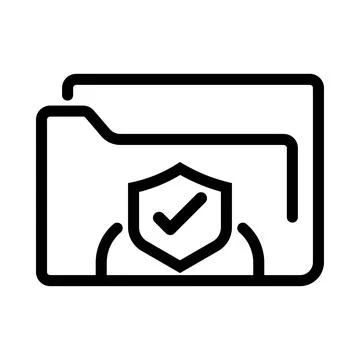 Folder, tick, secure, security, web, web folder, information web folder sec.. Stock Illustration