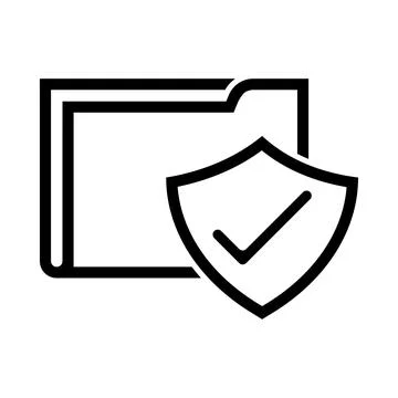 Folder, tick, secure, security, web, web folder, information web folder sec.. Stock Illustration