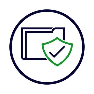 Folder, tick, secure, security, web, web folder, information web folder sec.. Stock Illustration