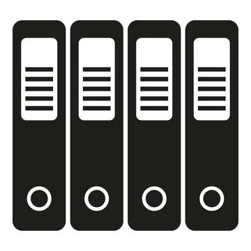 Folder time icon simple vector. Office person Stock Illustration