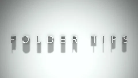 Folder tips 3D title animation with shadows on a white background 動画素材 297129037