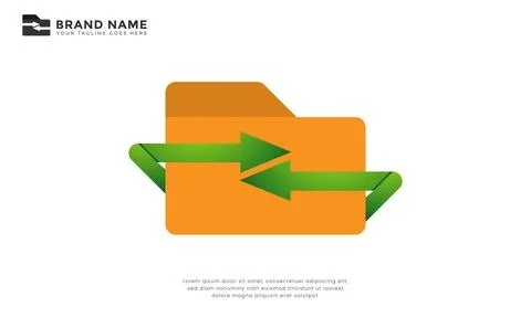 Folder Transfer Logo Stock-Illustration