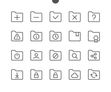 Folder UI Pixel Perfect Well-crafted Vector Thin Line Icons 48x48 Ready for Illustrazione stock
