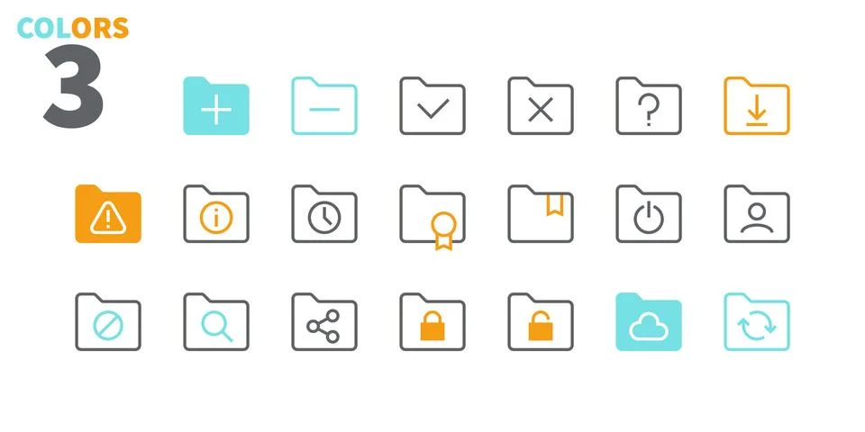 Folder UI Pixel Perfect Well-crafted Vector Thin Line Icons 48x48 Ready for Illustrazione stock