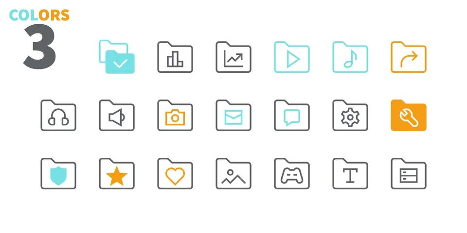 Folder UI Pixel Perfect Well-crafted Vector Thin Line Icons 48x48 Ready for Illustrazione stock