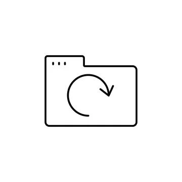 Folder update icon. Simple line, outline vector of icons for ui and ux, website 스톡 일러스트